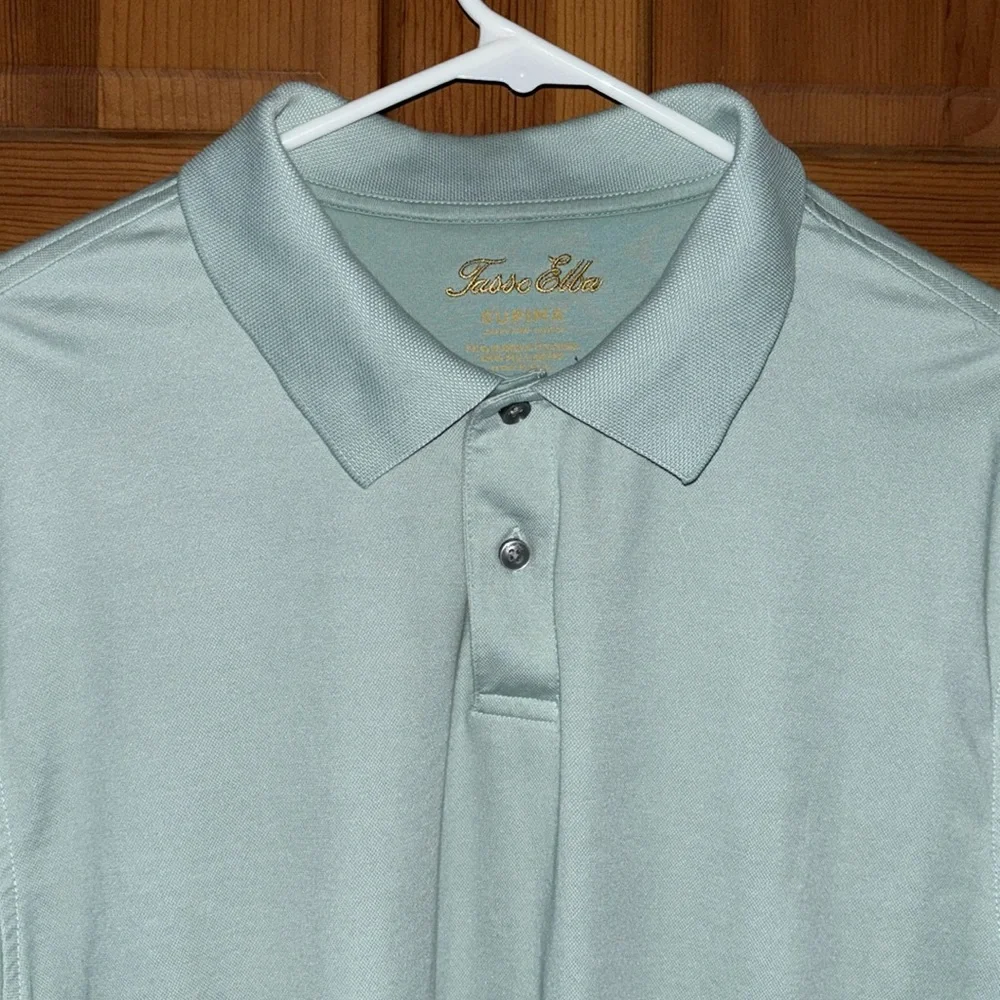 Tasso Elba Short Sleeve Polo Light Green Supima XL Like New